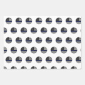 Polizeibeamter Thin Blue Line Polizist Geschenkpapier Set (Vorderseite 3)