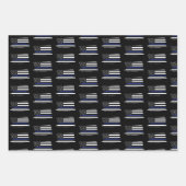 Polizeibeamter Thin Blue Line Polizist Geschenkpapier Set (Vorderseite 2)