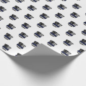 Polizeibeamter Thin Blue Line Polizist Polizeidien Geschenkpapier (Ecke)