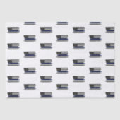 Polizeibeamter Thin Blue Line Polizist Seidenpapier (Vorderseite)