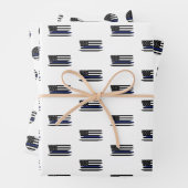 Polizeibeamter Thin Blue Line Polizist Strafverfol Geschenkpapier Set (Beispiel)