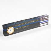 Polizeibeamter Thin Blue Line Sergeant Uhrenname Namensplakette