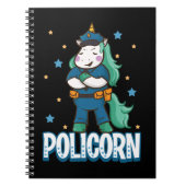 Polizeibeamter Unicorn Polizeibeamter Funny Horse Notizblock (Vorderseite)