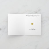 Polizeibeamter White Silhouette Weihnachtskarte Karte (Innenseite)