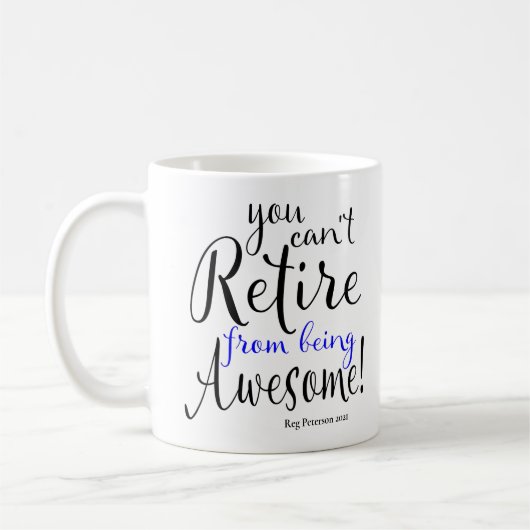 Polizeibeamter Zurückstellung Thin Blue Line Kaffeetasse (Links)