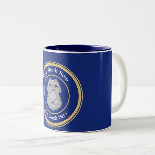 Polizeibeamter Zweifarbige Tasse (VorderseiteRechts)