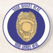 Polizeibeamtes Abzeichen Getränkeuntersetzer (Vorne)