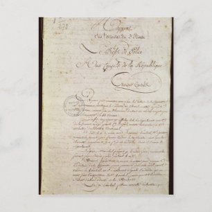 Polizeibericht des Anwesenden an Napoleon Postkarte