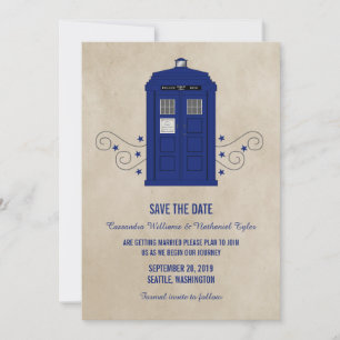 Polizeibox Save-the-Date-Einladung v6 Save The Date