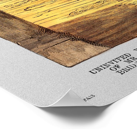 Polizeibriefe Hochzeit (Farbe) Poster (Ecke)