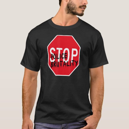 Polizeibrutalität stoppen T-Shirt (Vorderseite)