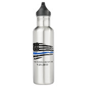 Polizeichaft Thin Blue Line Personalisiert  Edelstahlflasche (Rechts)