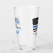 Polizeichaft Thin Blue Line Personalisiert Glas (Links)
