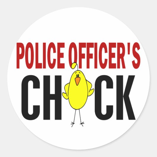 Polizeichef 1 runder aufkleber (Vorderseite)