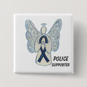 Polizeichef Angel Awareness Ribbon Buttone Button (Vorderseite)