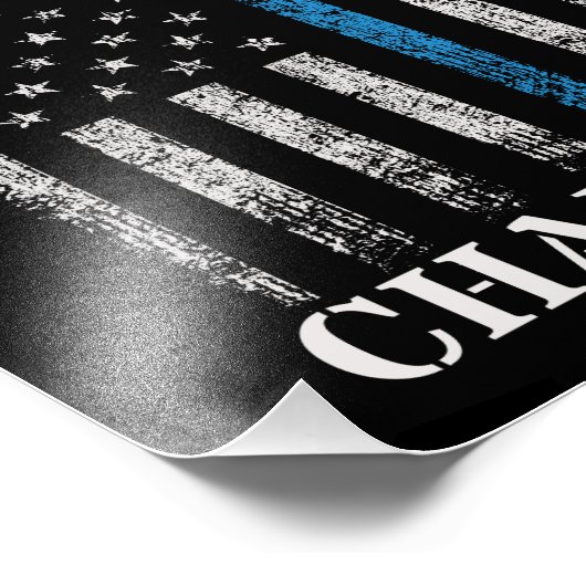 Polizeichef Chaplain Fotodruck (Ecke)