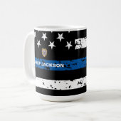 Polizeichef der Thin Blue Line Kaffeetasse (Vorderseite Links)