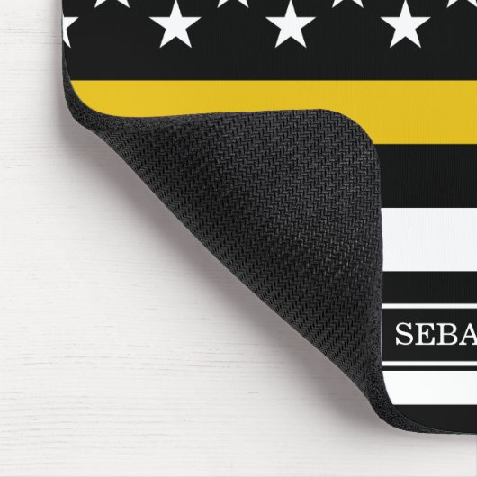 Polizeichef der Thin-Gold-Line-Dispatcher Mousepad (Ecke)