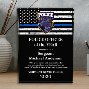 Polizeichef des Jahres dünne blaue Linie für das L Acryl Auszeichnung