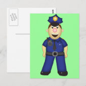 Polizeichef des niedlichen Cartoon Postkarte (Vorne/Hinten)