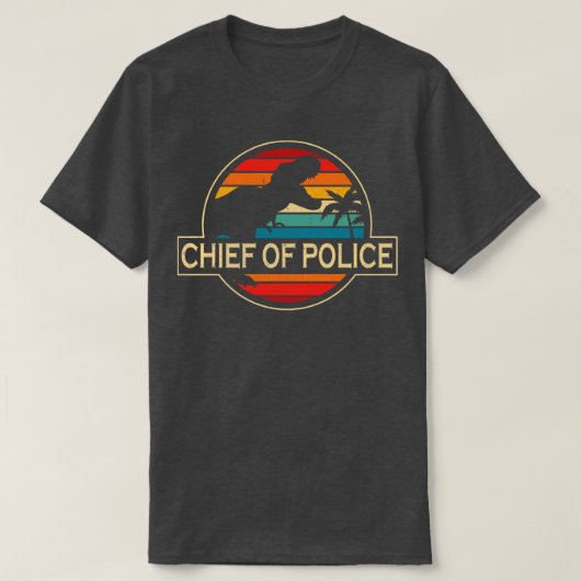 Polizeichef Dinosaurier T-Shirt (Design vorne)