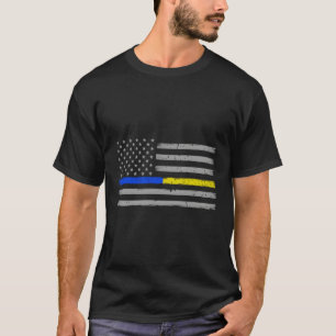 Polizeichef für die Auslieferung von Thin Blue Gol T-Shirt