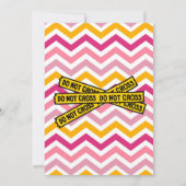 Polizeichef Girl Pink Geburtstag Einladung (Rückseite)