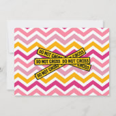 Polizeichef Girl Pink Geburtstag Einladung (Rückseite)