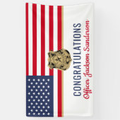 Polizeichef Militärruhestandsflagge Banner (Vertikal)