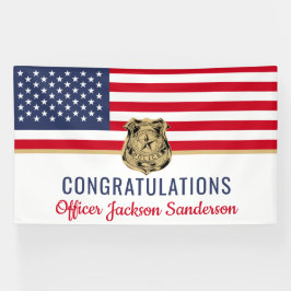 Polizeichef Militärruhestandsflagge Banner