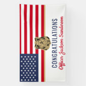 Polizeichef Militärruhestandsflagge Banner (Vertikal)