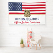 Polizeichef Militärruhestandsflagge Banner (Insitu)