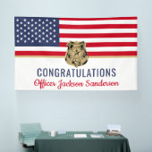 Polizeichef Militärruhestandsflagge Banner (Messe)