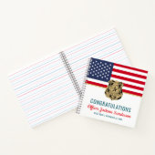 Polizeichef Militärruhestandsflagge Notizblock (Innenseite)