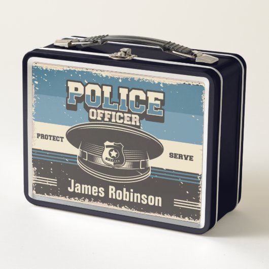 Polizeichef Personalisiert Metall Brotdose (Vorderseite)