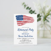 Polizeichef Ruhestand Party USA Flag Ankündigungspostkarte (Stehend Vorderseite)