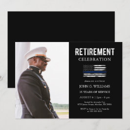 Polizeichef Thin Blue Line-Pensionierung Einladung