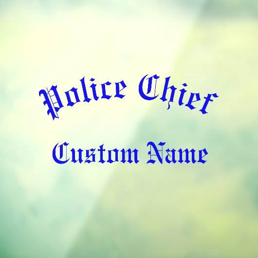 Polizeichef von Thin Blue Line Fensteraufkleber (Blatt 3)