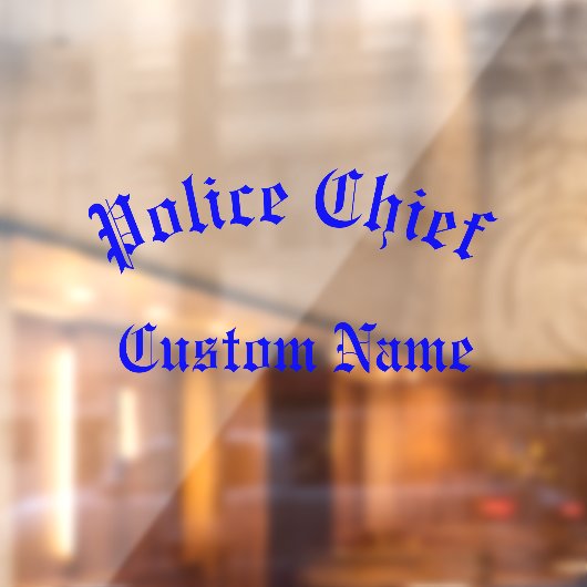 Polizeichef von Thin Blue Line Fensteraufkleber (Blatt 2)