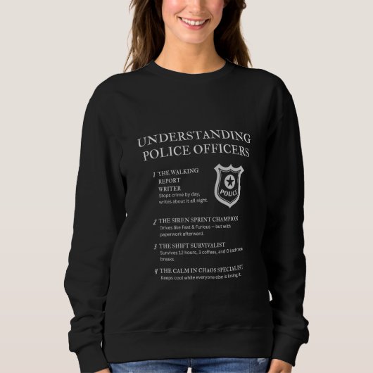 Polizeichefs verstehen - schwarz sweatshirt (Vorderseite)