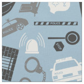 Polizeichools und Symbole blau Stoff (Nahaufnahme)