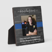 Polizeidenkmal Helden leben ewig gestorben Offizie Fotoplatte (Vorderseite)