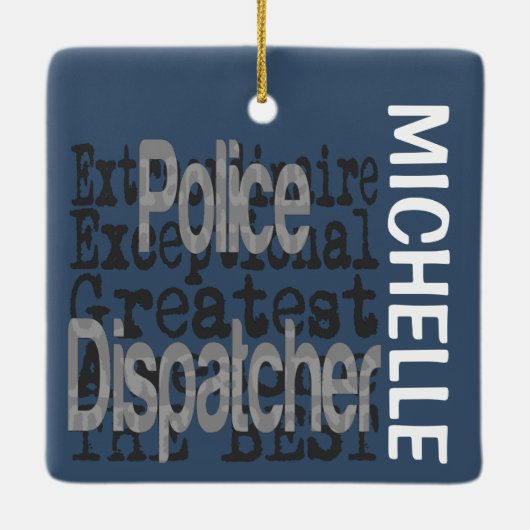 Polizeidienstmitarbeiter CUSTOM Keramikornament (Rückseite)