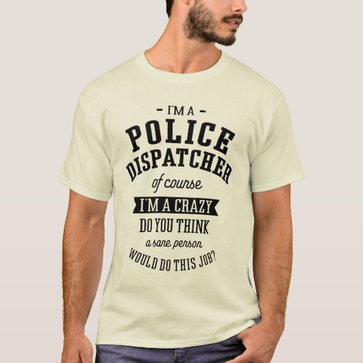 Polizeidienstmitarbeiter Gift Funny Job Title T-Shirt (Vorderseite)