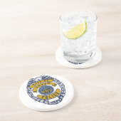 Polizeidienststelle-Aufkleber Akrons Ohio Sandstein Untersetzer (Seite)