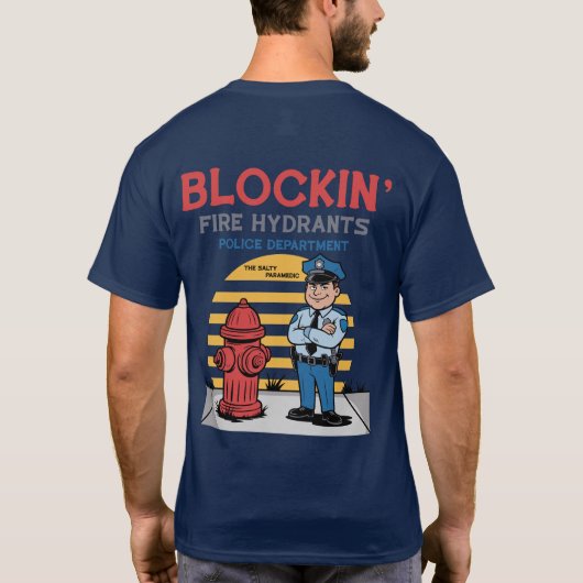 Polizeidirektion für Blockin-Feuerwehren T-Shirt (Rückseite)