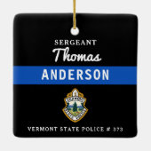 Polizeidirektor für Personalisierte Logos in Thin Keramikornament (Rückseite)