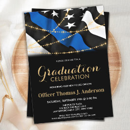 Polizeidirektor von Thin Blue Line Abschluss Einladung