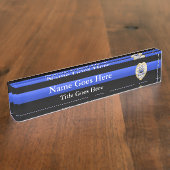 Polizeidirektorstab mit mehreren Wahlmöglichkeiten Namensplakette (Seite)