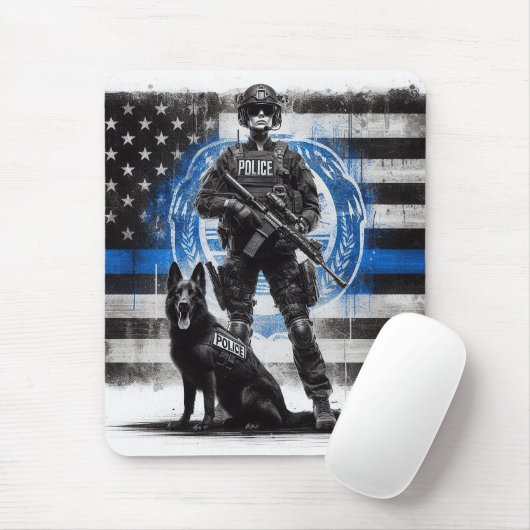 Polizeieinheit K9 Mousepad (Mit Mouse)